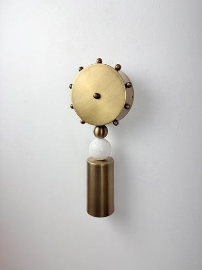 Brass Wall Lamp With Decorative Alabaster Detail | Frost Lights
