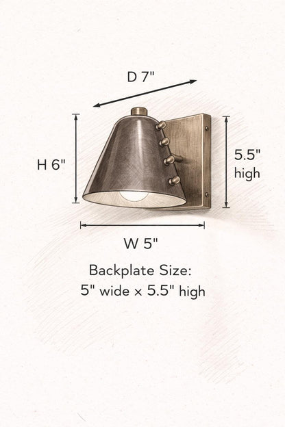 Mid Century Brass Wall Light Pair with Wine Shade | Frost Lights