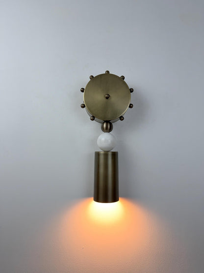 Luxury Alabaster Brass Wall Sconce For Bedroom | Frost Lights
