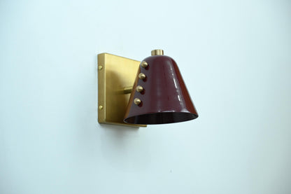 Brass Cone Wall Light Pair for Bedroom and Hallway | Frost Lights