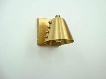Bold Brass Wall Sconce with Mid-Century Design | Frost Lights