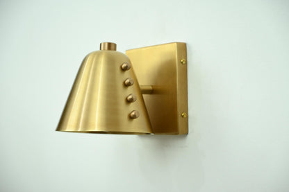 Bold Brass Cone Wall Sconce Mid-Century Accent Light | Frost Lights