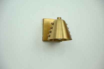 Bold Brass Wall Sconce with Mid-Century Design | Frost Lights