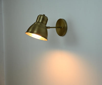 Artisan Crafted Brass Swing Arm Lamp | Frost Lights