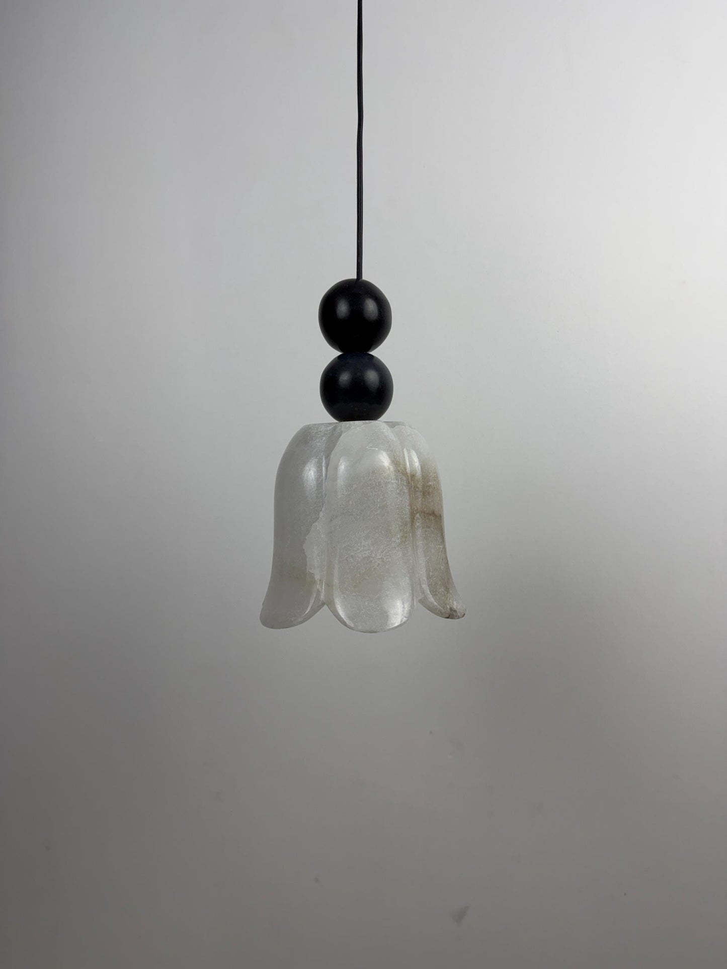 Handcrafted Alabaster Pendant Light | Natural Stone Organic Ceiling Lamp
