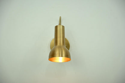 Modern Brass Gooseneck Wall Sconce – Adjustable Mid Century Reading Lamp - optimized image