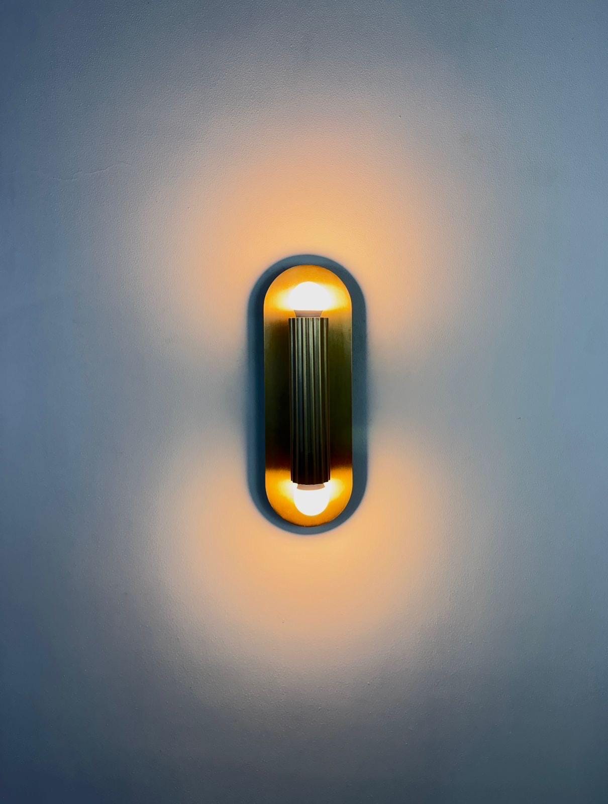 Modern Fluted Brass Wall Sconce | Mid Century Handmade Lamp | Luxury Vanity Light