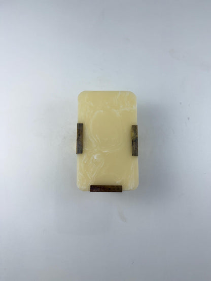 Natural Onyx Rectangular Wall Sconce - 10" x 6" - E12/E14 Compatible - optimized image