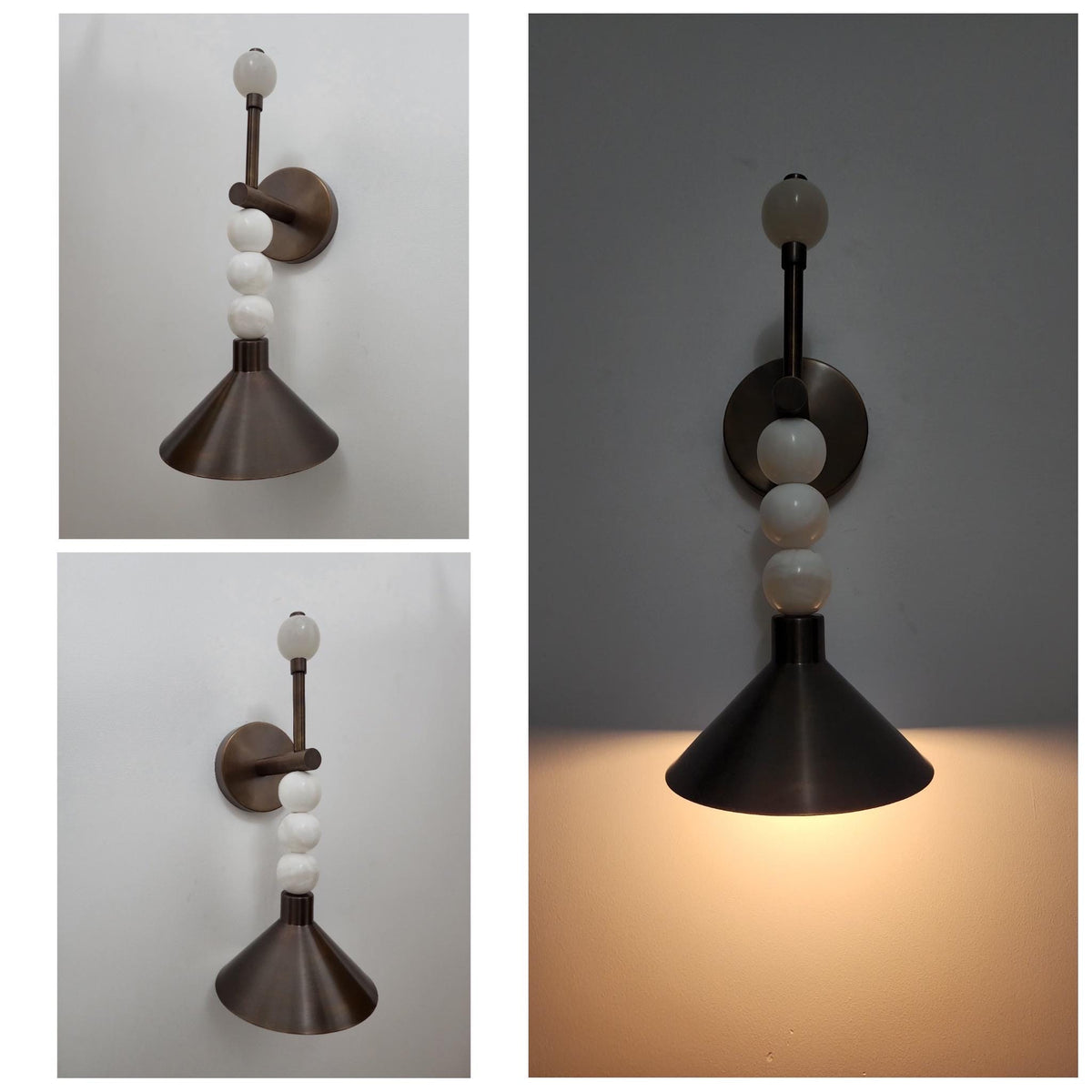 Luxury Bathroom Alabaster Wall Sconce | Frost Lights