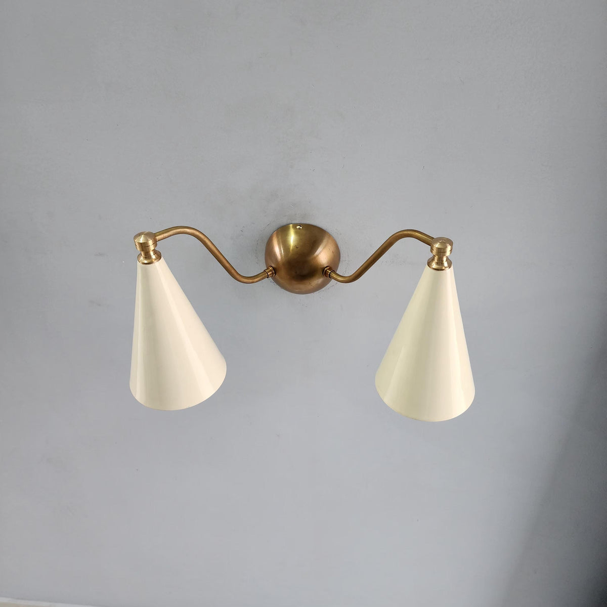 Luxury Brass Wall Sconce With Sculptural Shape | Frost Lights