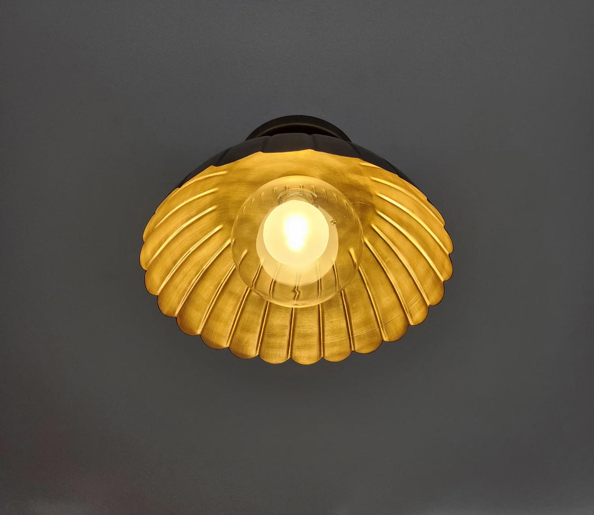 Luxury Handmade Brass Flush Mount Fixture | Frost Lights