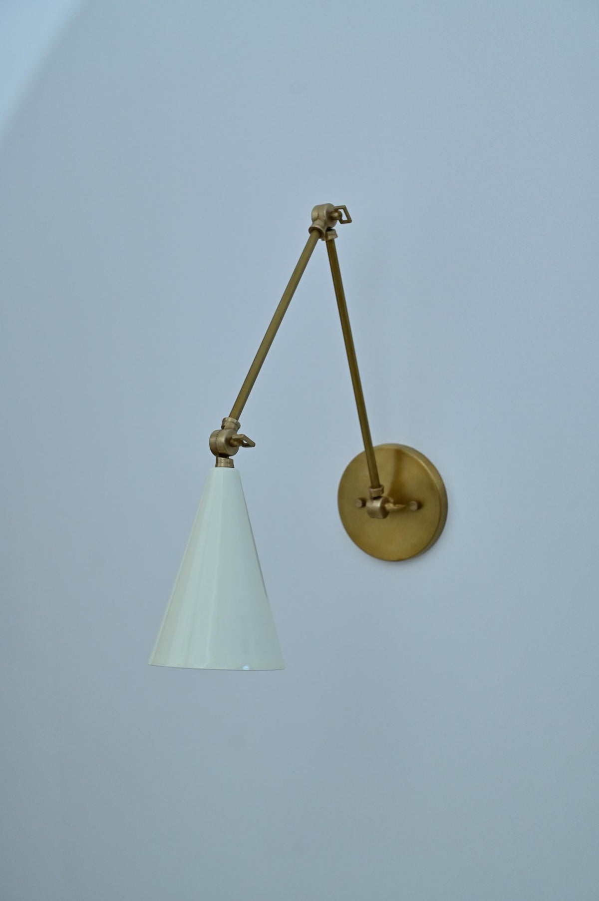 Mid Century Modern Brass Wall Lamp | Frost Lights