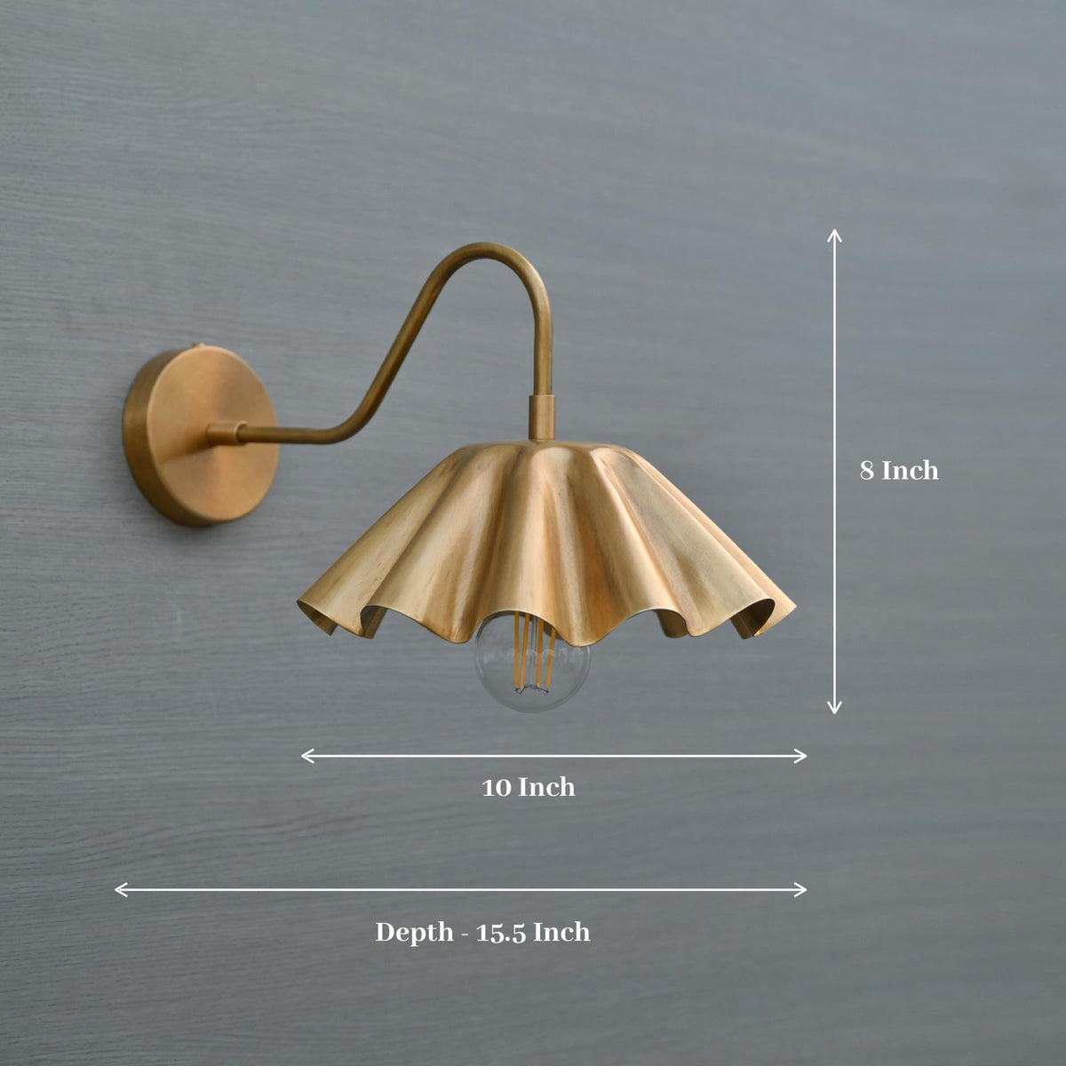 Modern Brass Fluted Wall Lighting Fixture | Frost Lights