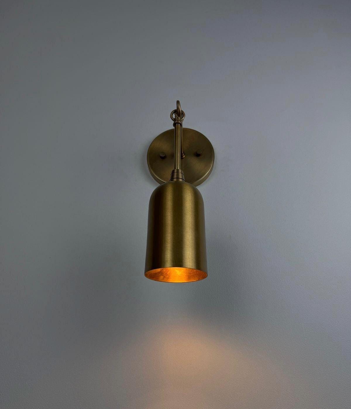 Modern Classic Lighting with a Warm, Elegant Glow - Brass Wall Sconce | Wall Lamp - optimized image