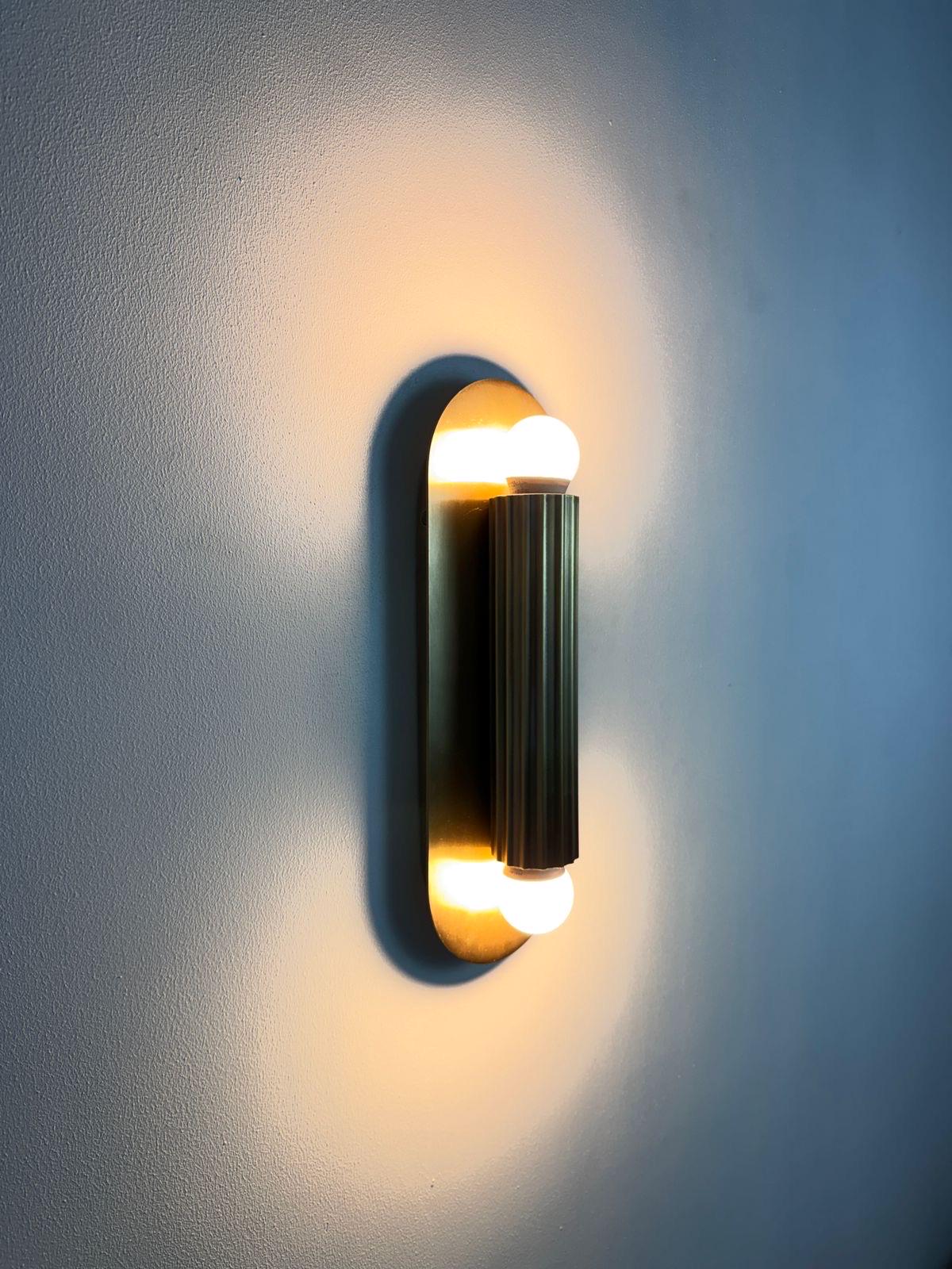 Modern Fluted Brass Wall Sconce | Mid Century Handmade Lamp | Luxury Vanity Light - Frost Lights