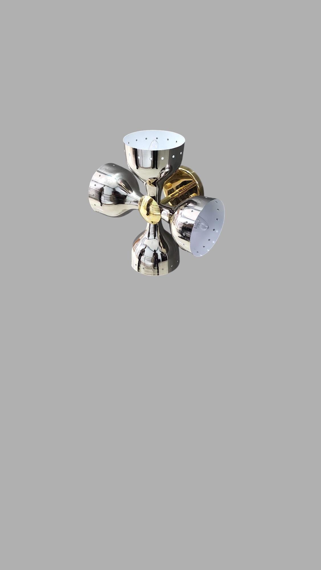 Modern Four Light Brass Wall Sconce For Home Decor | Frost Lights