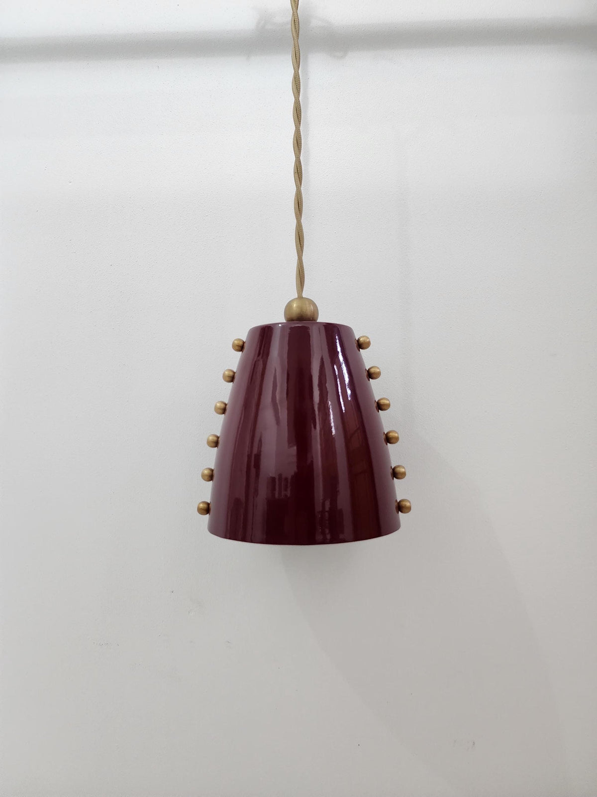 Modern Raw Brass Pendant With Warm Glow | Frost Lights