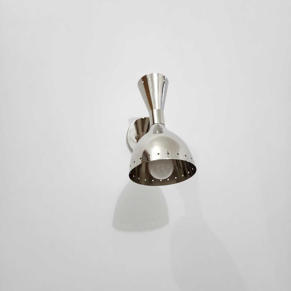Polished Chrome Mid Century Wall Light | Frost Lights