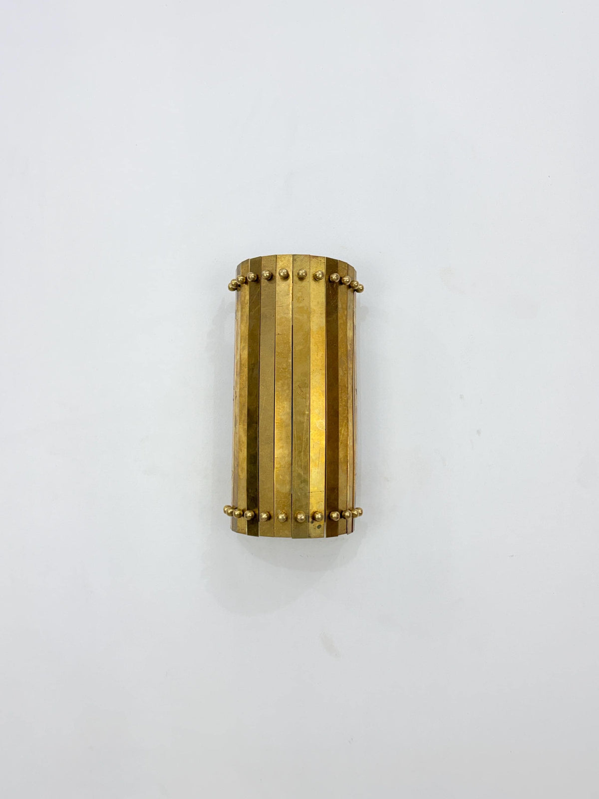 Riveted Brass Wall Sconce Handmade Modern Brass Light Fixture for Bedroom, Hallway, Bathroom & Entryway Decor - Frost Lights