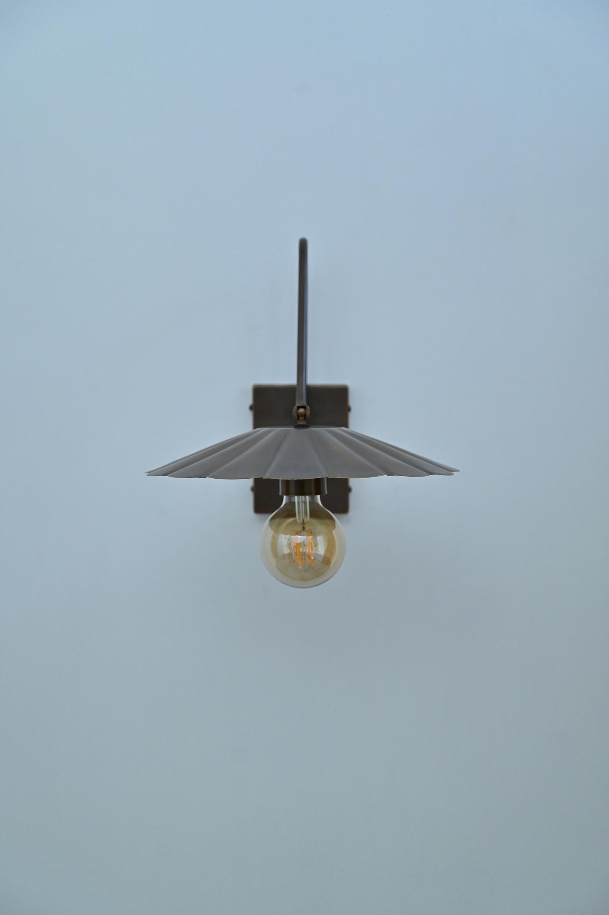 Scalloped Brass Wall Sconce With Vintage Design | Frost Lights
