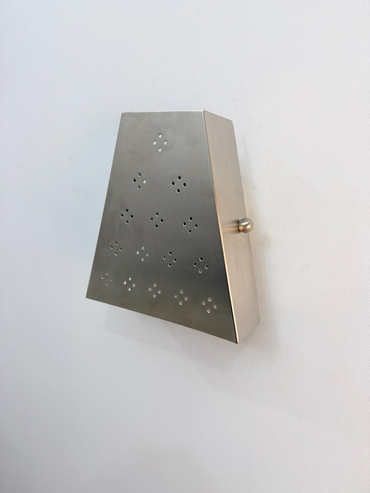 Triangular Metal Star Lantern Wall Sconce | Antique Chrome Brass Wall Lamp